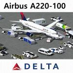 FSX Delta Airbus A220-100 AGS-4Ge